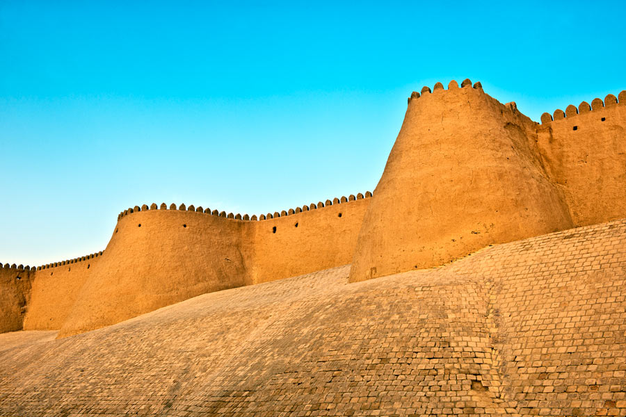 Die alte Stadtmauer von Khiva - Usbekistan
